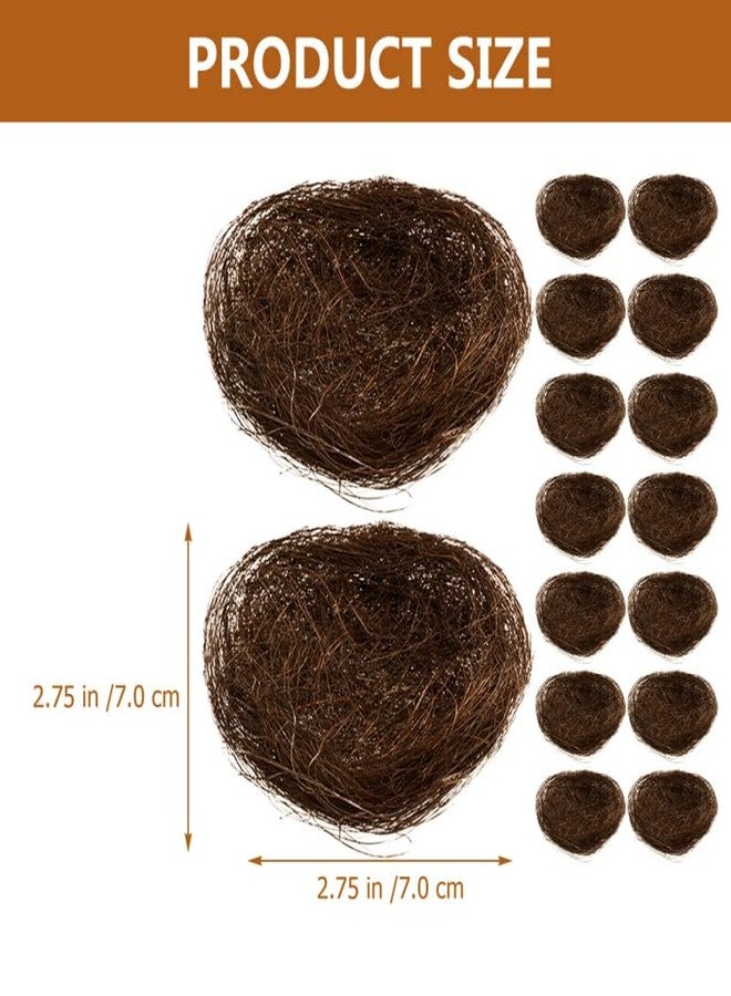 CAXUSD Simulated Bird Nest Decoration for Garden and Easter - Small Rustic Faux Bird Nest Plate Decor for Party Photography Props and Birdcage Accessories - Image 4